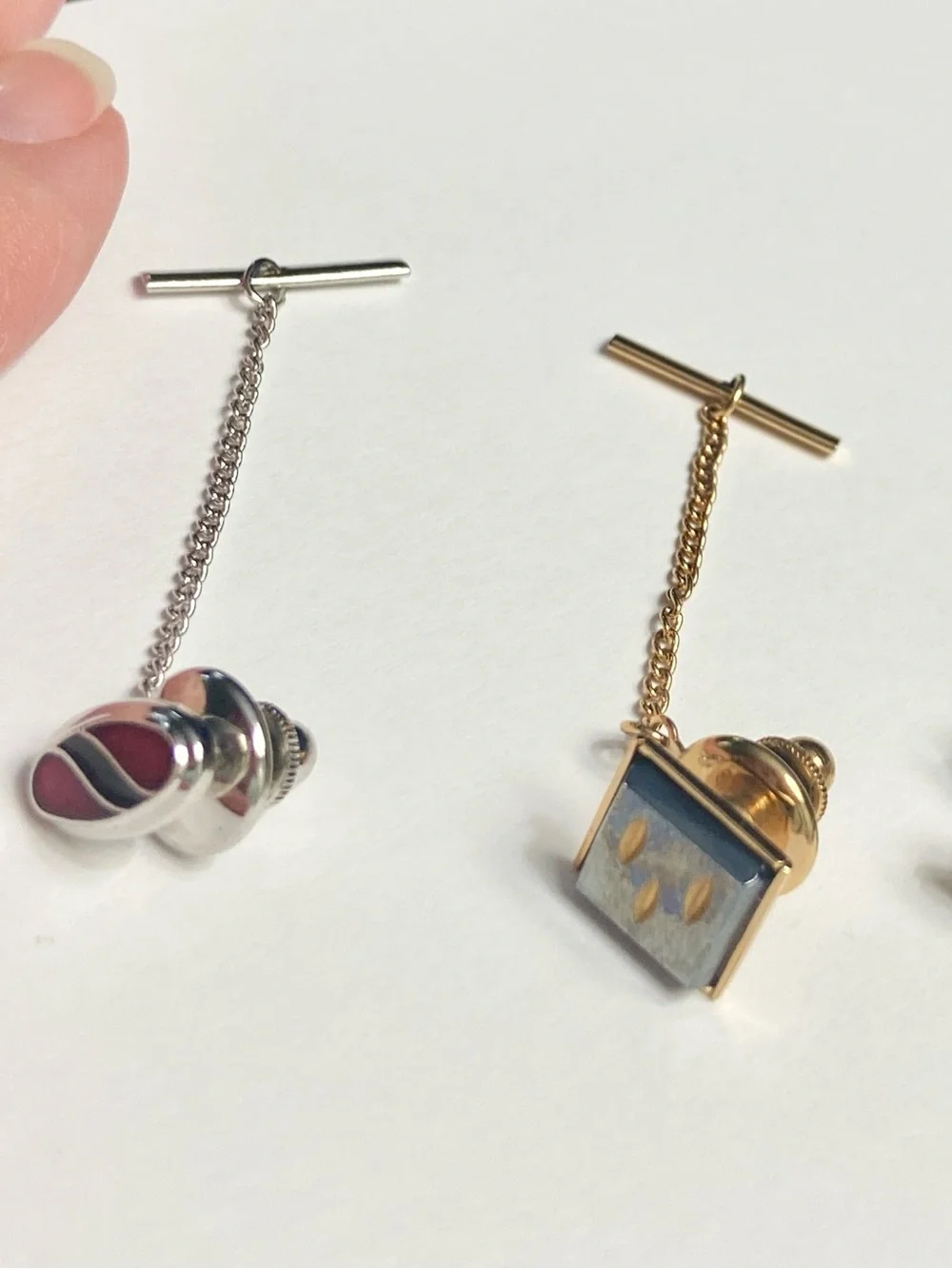 Set of 3 Vintage Midcentury Modern Men’s Tie Pins Clips
